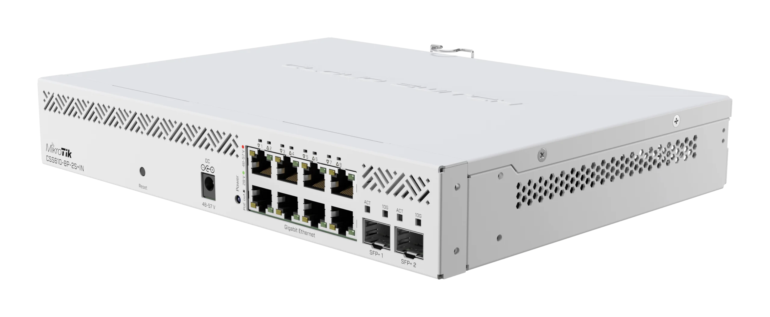 MikroTik Cloud Smart Switch 8 Port PoE 2 SFP+ desktop enclosure | MT-RBCSS610-8P-2S+IN