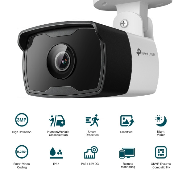 TP-Link VIGI 3MP Outdoor Bullet Network Camera - Image 2