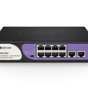 BDCOM 8-Port 100M Unmanaged PoE Switch (8-Port PoE + 2-Port 100M RJ45) 90W PoE Budget