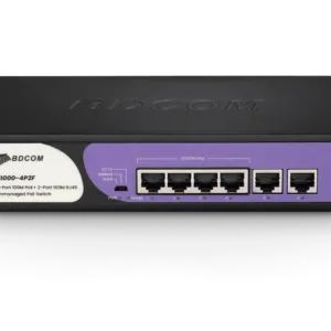 BDCOM 4-Port 100M Unmanaged PoE Switch (4-Port PoE + 2-Port 100M RJ45) 60W PoE Budget
