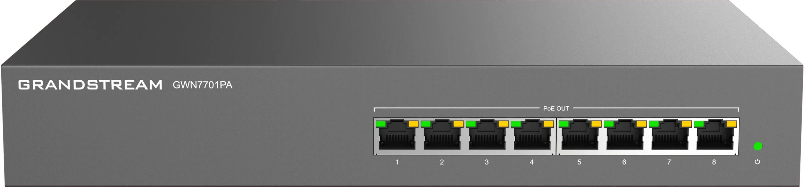 Grandstream Enterprise 8 port Unmanaged GbE PoE Switch - 145W | GWN7701PA