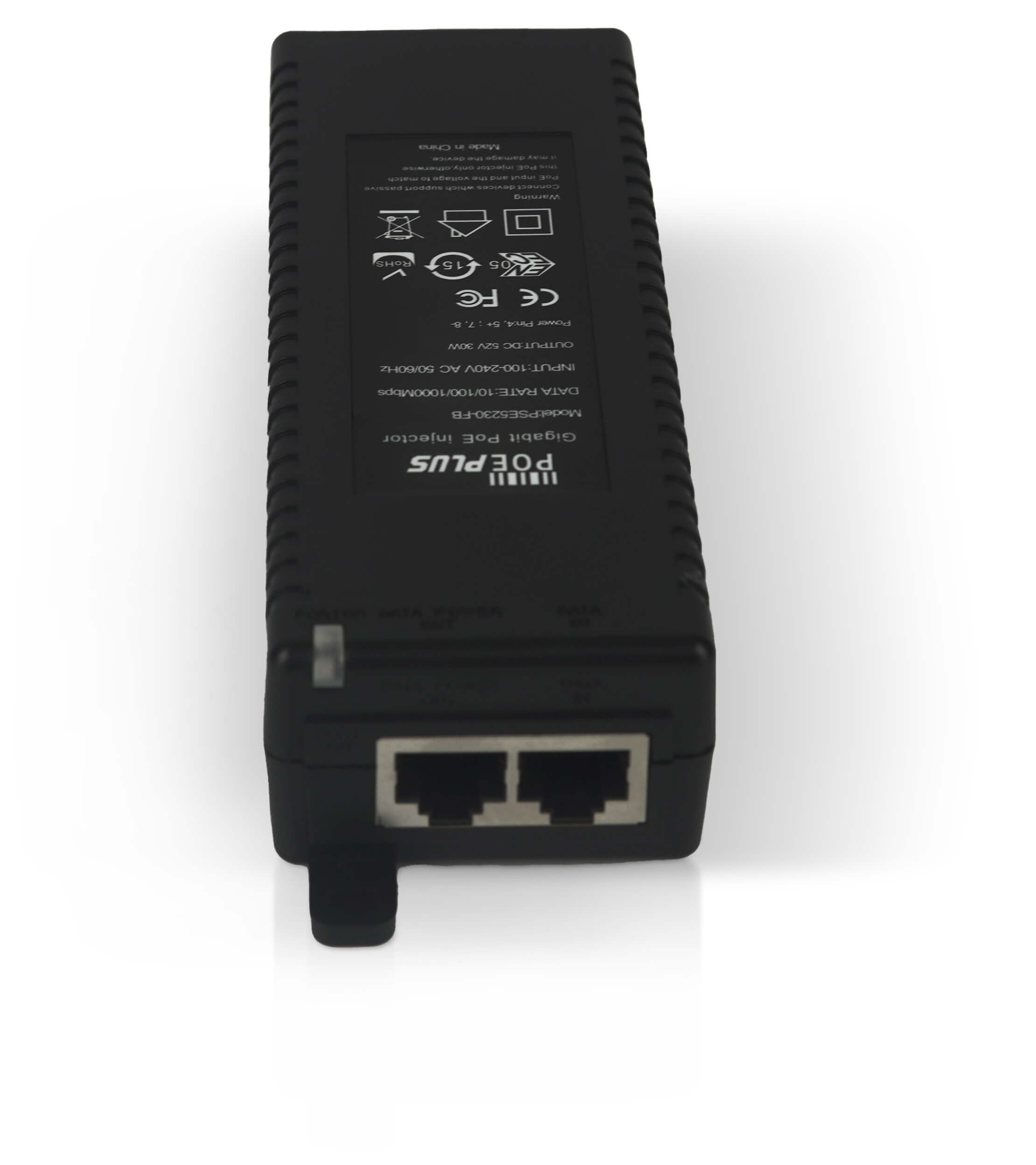Gigabit Power over Ethernet (PoE) Injector. 48V, 0.575A, Passive, 30W - Image 2