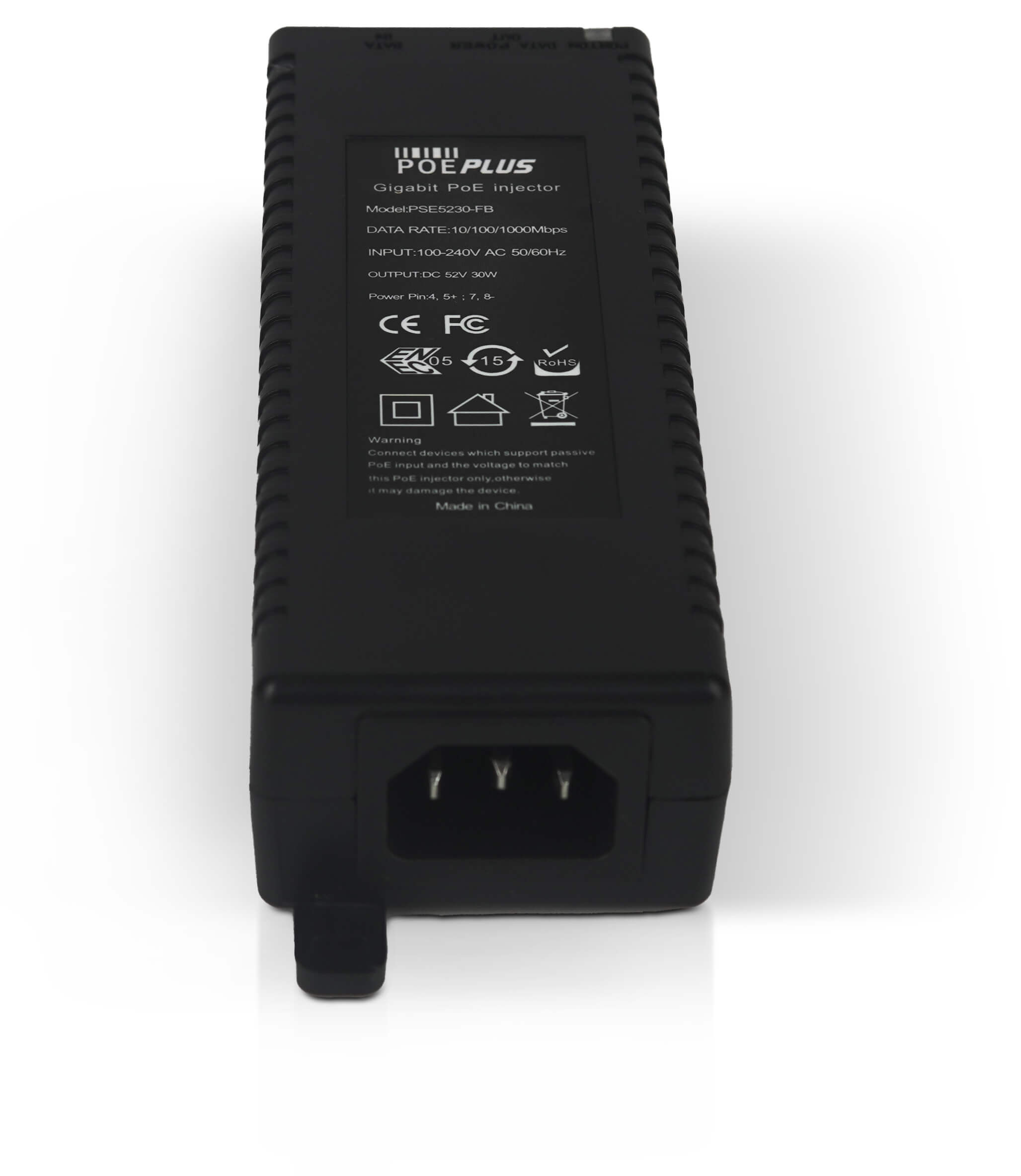 Gigabit Power over Ethernet (PoE) Injector. 48V, 0.575A, Passive, 30W - Image 4