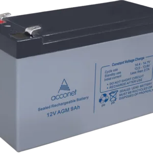 Acconet 12V AGM 9Ah Deep Cycle Battery | AC-BAT-VRLA-12V9AH