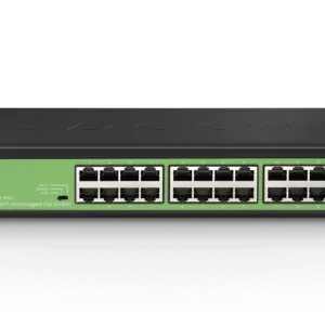 BDCOM 24-Port Gigabit PoE Switch (24-Port PoE + 2-Port Gigabit SFP) 280W PoE Budget