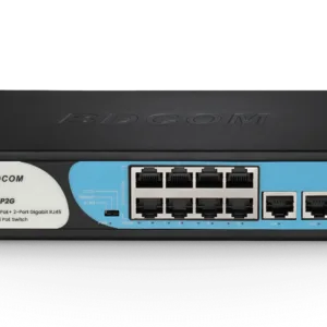 BDCOM 8-Port 100M PoE Switch (8-Port 100M PoE + 2-Port GE RJ45) 90W PoE Budget