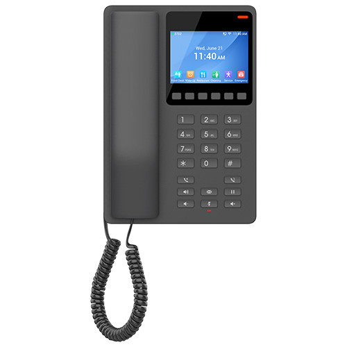 Grandstream 2 Line 3.5'' Color LCD WiFi 6 Hotel Phone Black | GHP631W - Image 2