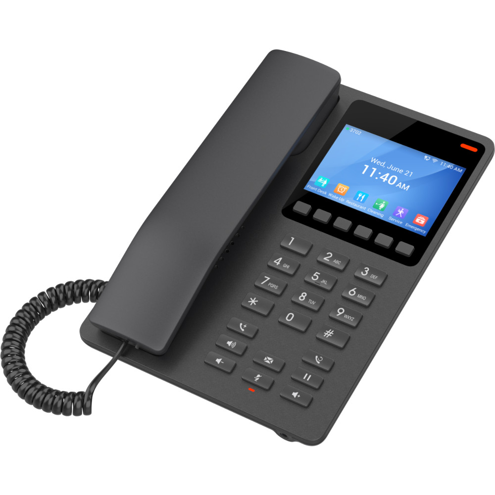Grandstream 2 Line 3.5'' Color LCD WiFi 6 Hotel Phone Black | GHP631W - Image 5