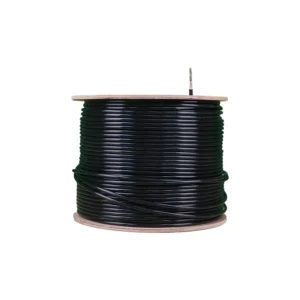 Essential CAT6 UV Outdoor Ethernet Cable 305m Black Solid Copper FTP Pull Box | CAT6U-305-SC-GEN