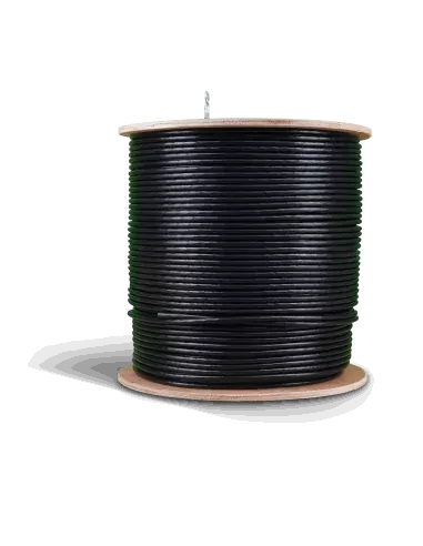 Acconet CAT6 UV Outdoor Ethernet Cable 500m Black CCA SF/TP Roll | CAT6-500-U