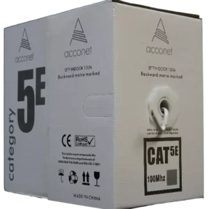 Acconet CAT5e Indoor Ethernet Cable 100m White CCA STP Pull Box | CAT5-100-SC-STP