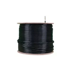 Acconet CAT6 UV Outdoor Ethernet Cable 305m Black Solid Core FTP Pull Box | CAT6U-305-SC