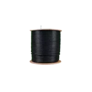 Essential CAT5 UV Outdoor Ethernet Cable 500m Black Solid Copper SF/TP Roll | CAT5U-500-GEN-SC