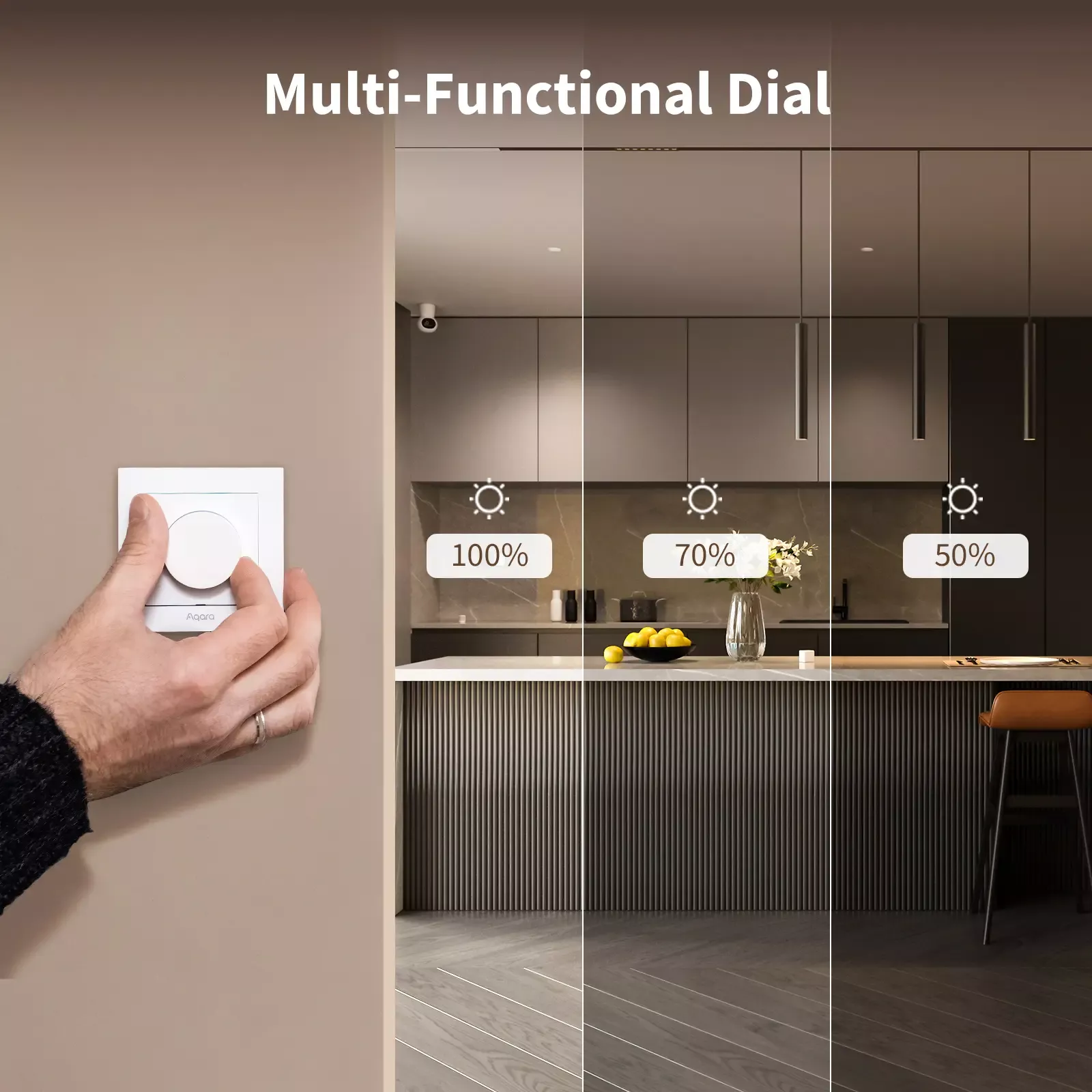 Aqara Dimmer Switch H2 EU 2 in 1 With Neutral & No Neutral (Grey) | AQ-CTRL-DIM-SW-WALL-G - Image 6