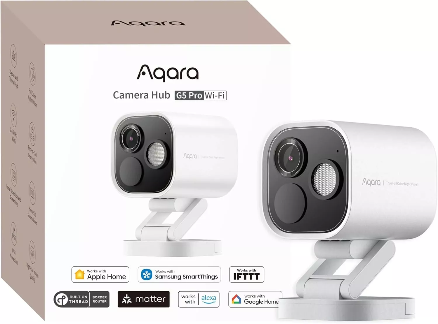 Aqara Camera Hub G5 Pro (WiFi, White) | AQ-HUB-CAM-G5-PRO-WIFI-W - Image 2