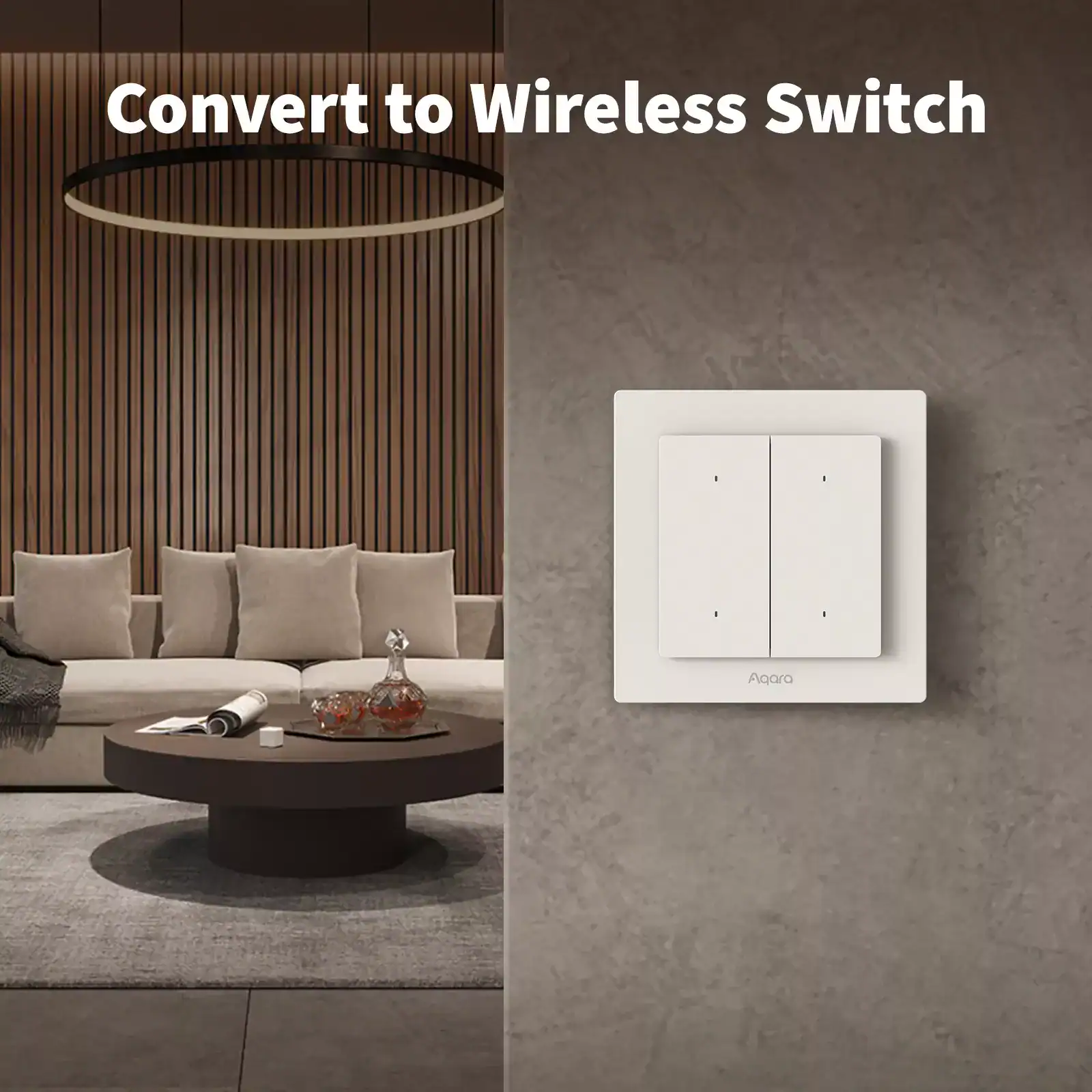 Aqara Light Switch H2 EU - 2 in 1 With Neutral & No Neutral (2 Buttons, 1 Channel) | AQ-CTRL-SW2-WALL - Image 3