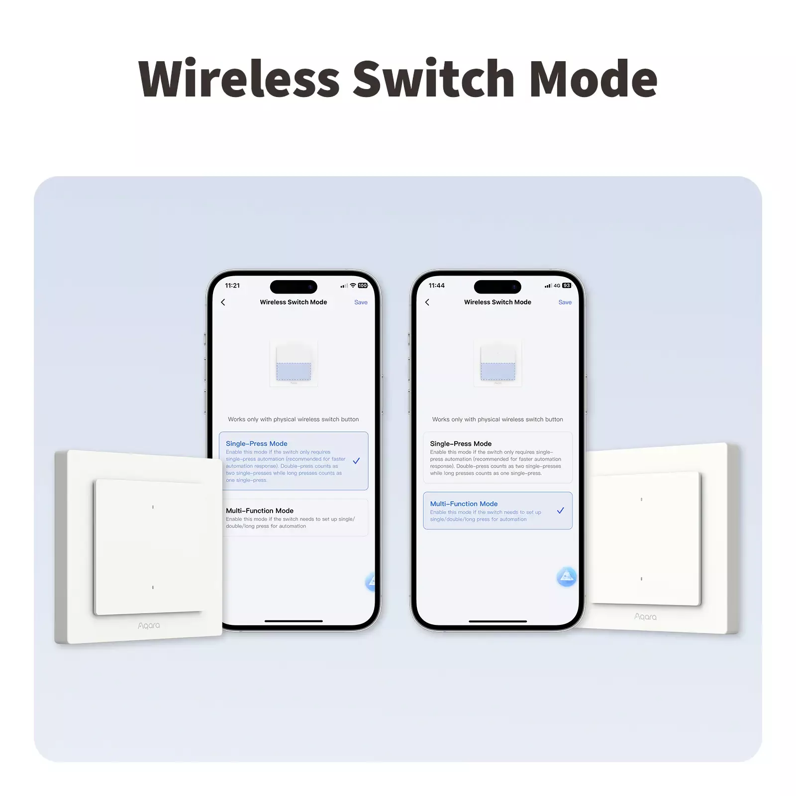 Aqara Light Switch H2 EU - 2 in 1 With Neutral & No Neutral (2 Buttons, 1 Channel) | AQ-CTRL-SW2-WALL - Image 6