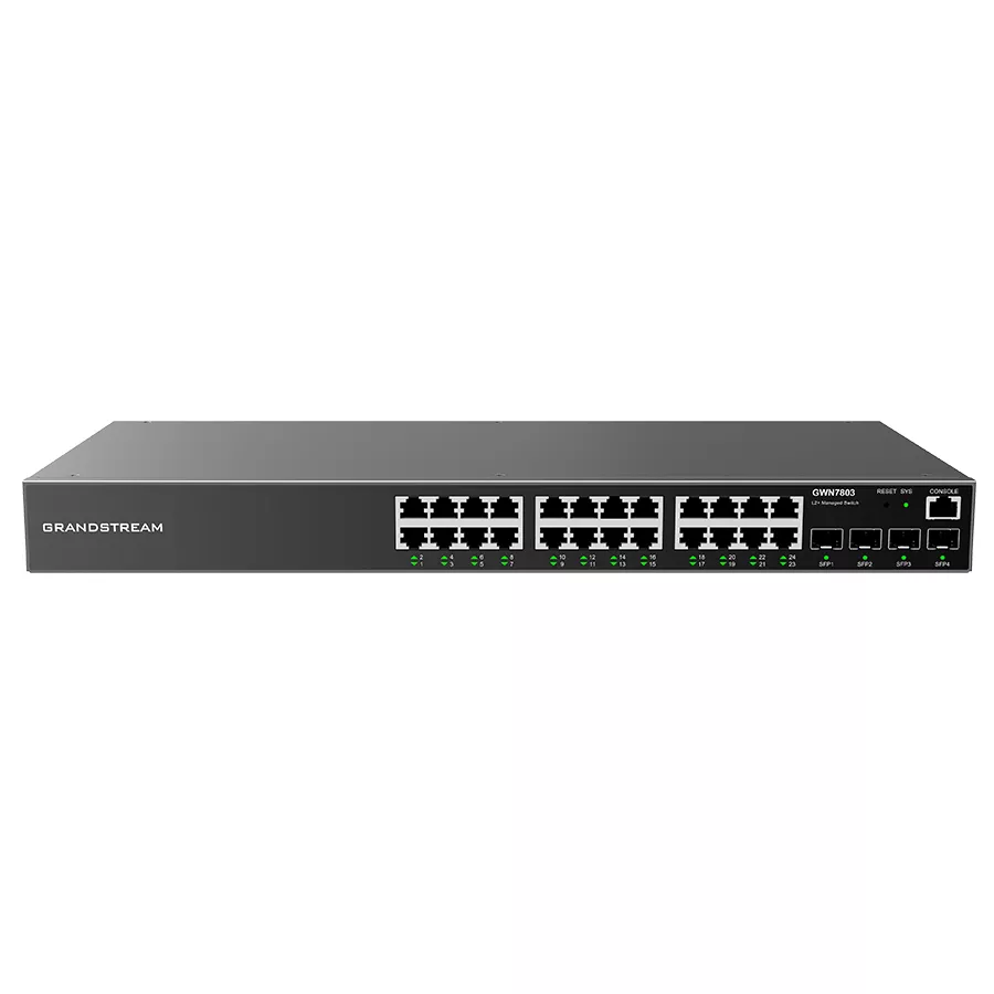 Grandstream Enterprise L2 24 port Managed GbE PoE+ Switch 370W | GWN7803P - Image 2