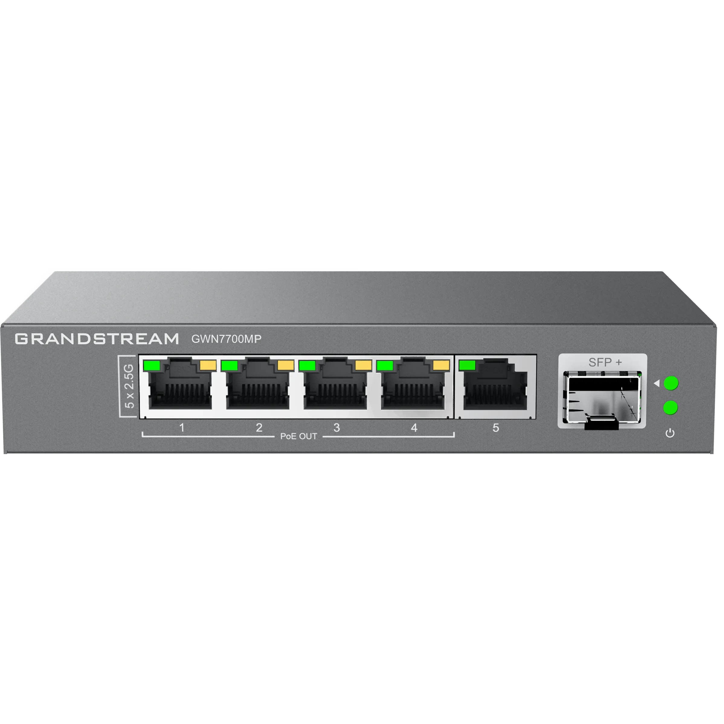 Grandstream Enterprise 5-Port Unmanaged 2.5GbE PoE Switch | GWN7700MP - Image 2