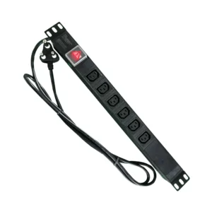 Acconet Power Distribution Unit, 1U, 6 way IEC, 2m 3Pin Plug