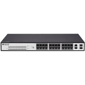 BDCOM 24-Port 10/100 370W POE switch, 24 POE ports, 2 x 1000Mbps Combo ports