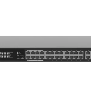 UNV - 24 x PoE Ports, 2 x Combo Ports, MAX Capacity 370W, 30W Per Port