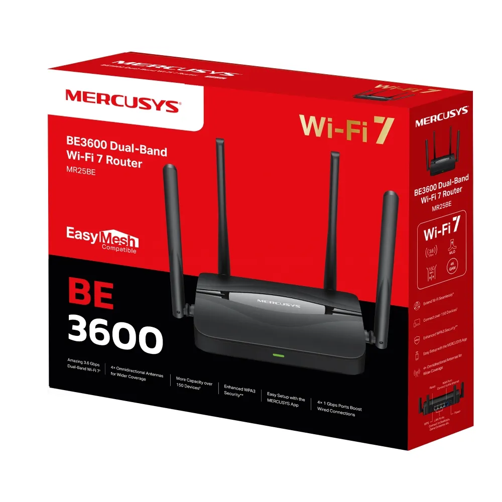 Mercusys BE3600 Dual-Band Wi-Fi 7 Router | MR25BE - Image 3
