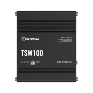 Teltonika Industrial Unmanaged 5 Port PoE+ Ethernet Switch | TSW100