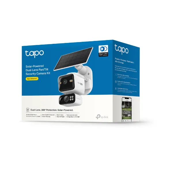 TP-Link Tapo 2K Dual-Lens Pan/Tilt Solar Wi-Fi Security Camera Kit | C645D-KIT - Image 4