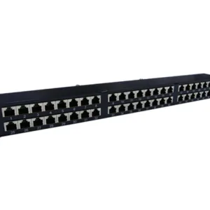 Acconet 48 Port RJ45 Patch Panel, 2U , Black