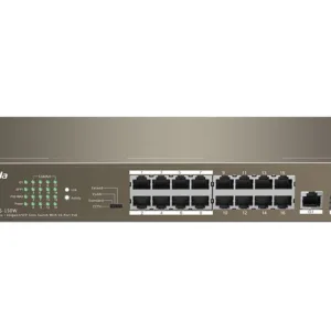 Tenda 16-Port Fast Ethernet Switch with 16-Port PoE | TEF1118P-16-150W