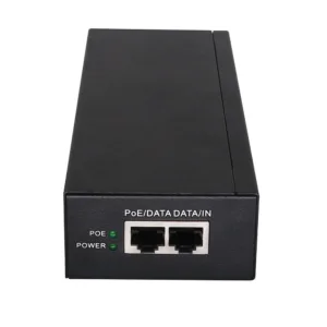 Gigabit Power over Ethernet (PoE) 55V, 1.63Amp 90 Watt (2 x RJ45) & Cord.