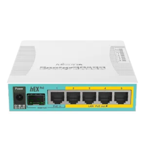 MikroTik hEX PoE - Desktop PoE Router with 5 Gb, 1 SFP and 1 USB port