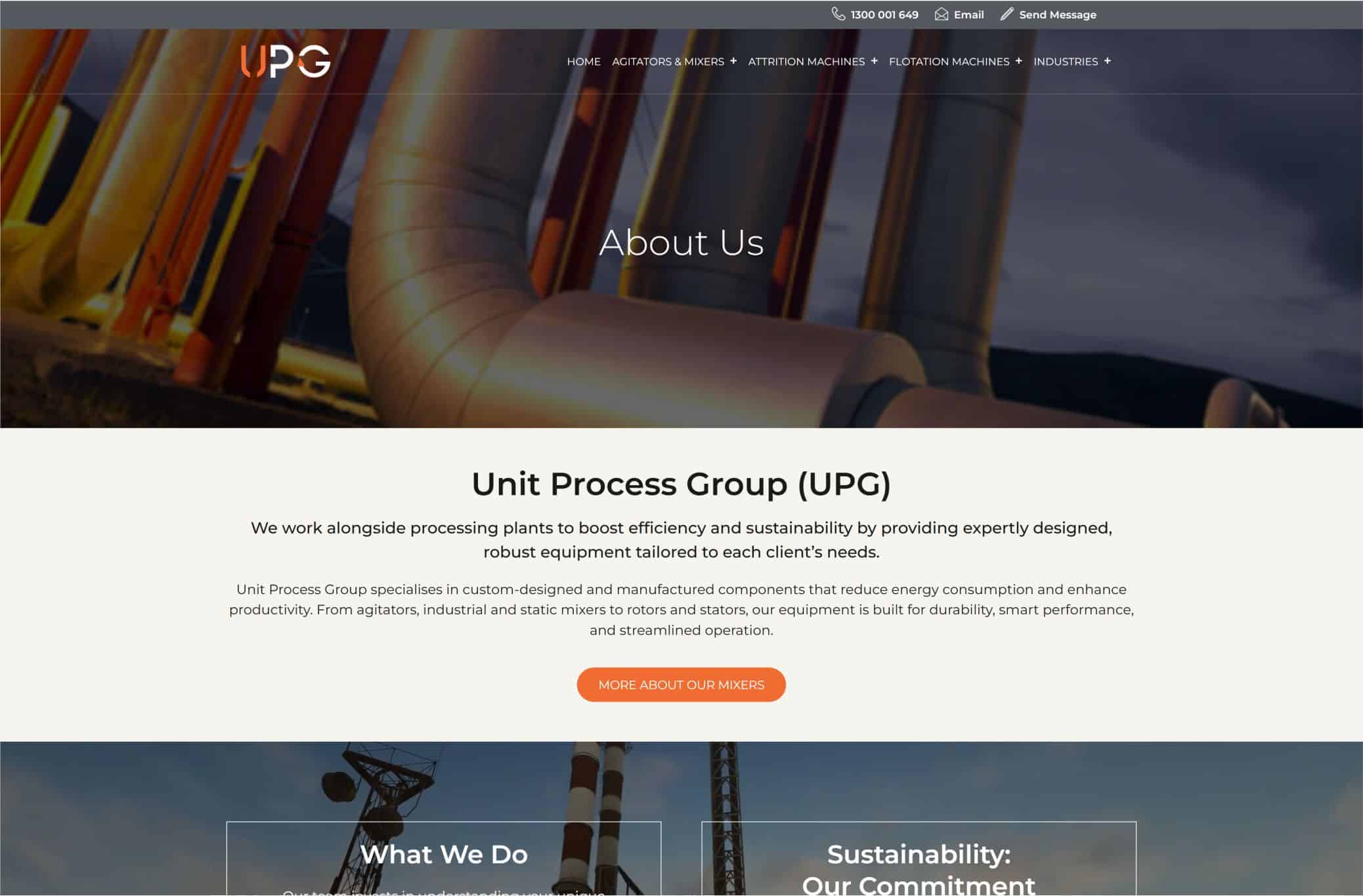 Industrial pipes and infrastructure at dusk, representing IT support and technical services.